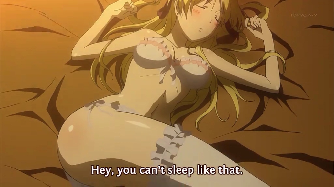 unconscious girl Naked anime